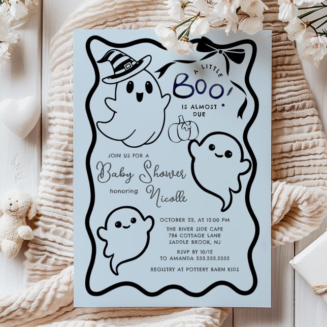 Spooky Sweet Little Boo Baby Shower Invitation (Creator Uploaded)
