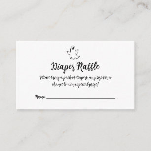 Spooky Sweet "Little Boo" Diaper Raffle Enclosure Card