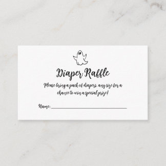 Spooky Sweet "Little Boo" Diaper Raffle Enclosure Card