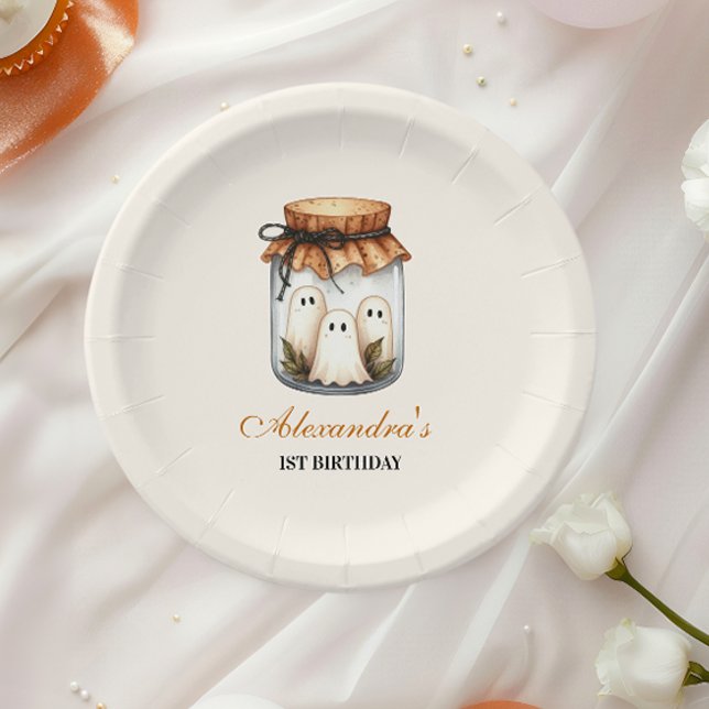 Spooky Sweet ONE Celebration Paper Plates (Creator Uploaded)