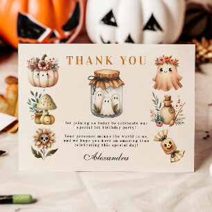 Spooky Sweet ONE Celebration Thank You Card