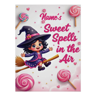 Spooky-Sweet Personalized Halloween Kids Room Poster