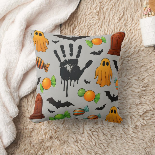 SPooky Sweets & Shadows  Throw Pillow (Blanket)