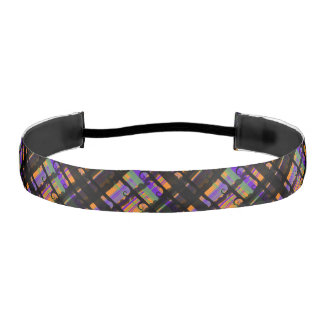 Spooky Swirl Plaid (Halloween Orange) Athletic Headband