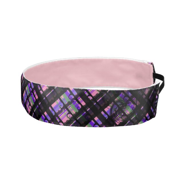 Spooky Swirl Plaid (Light Pink) Athletic Headband (Right)