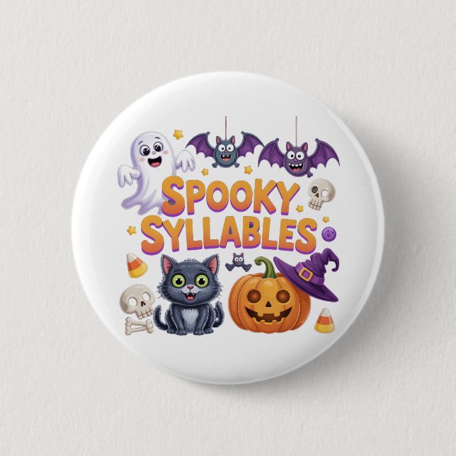 Spooky Syllables Button (Front)