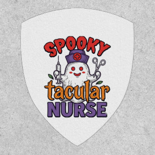 Spooky Tacular Nurse Halloween Ghost Shirt Design_ Patch