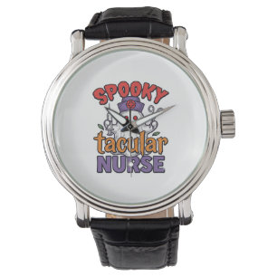 Spooky Tacular Nurse Halloween Ghost Shirt Design_ Watch