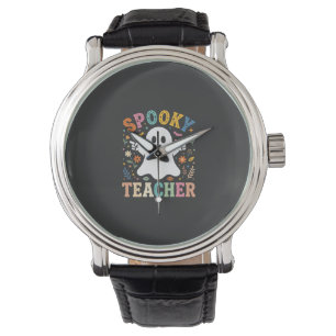 Spooky Teacher Cute Ghost Halloween Design_1 Watch