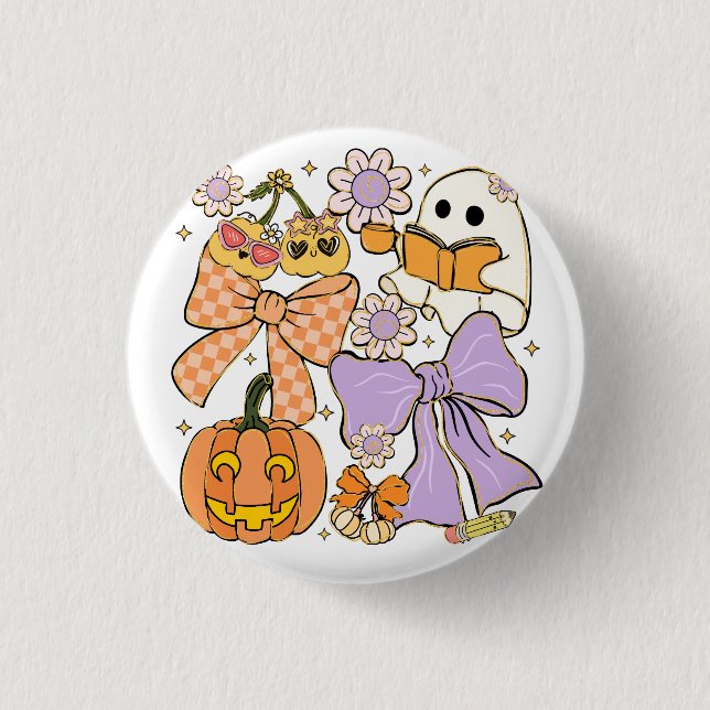 Spooky Teacher Halloween Button (Front)