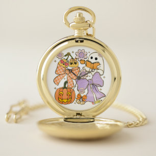 Spooky Teacher Halloween Pocket Watch