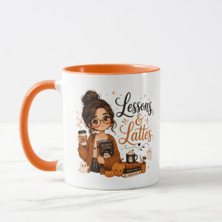 Spooky Teacher Latte Mug Cute Halloween Coffee