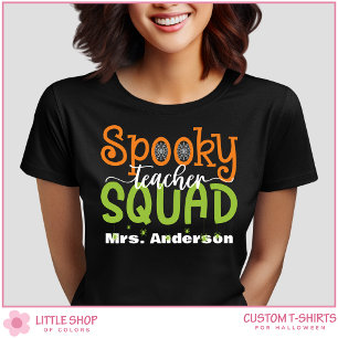 Spooky Teacher Squad Customizable Group Halloween T-Shirt