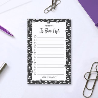 Spooky To Do List Notes (personalized)