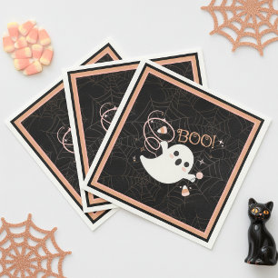 Spooky Treats Friendly Ghosts BOO ID1325 Paper Dinner Napkins