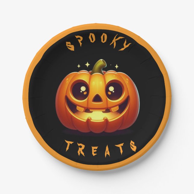 Spooky Treats Paper Plates (Front)