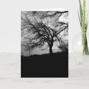 Spooky Tree Card- Edgar Allan Poe Quote Card