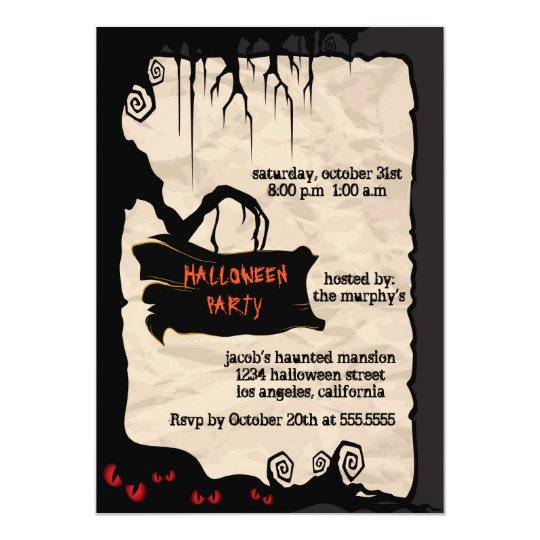 Scary Halloween Party Invitations Templates 5