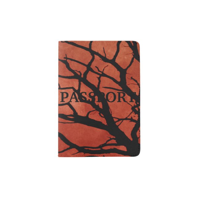 Spooky Tree Halloween Prints Passport Holder (Front)