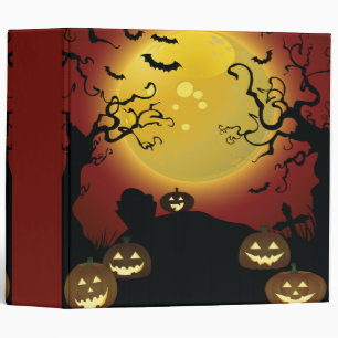 spooky trees Halloween notebook Binder
