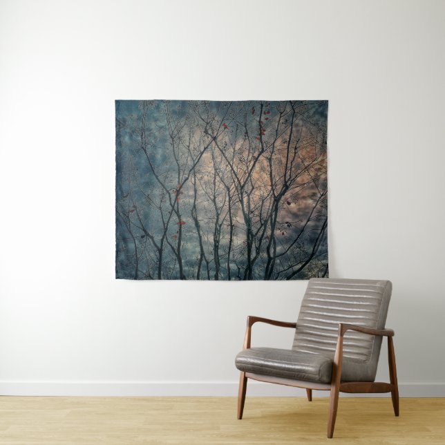 Spooky Trees Tapestry (In Situ (Horizontal))