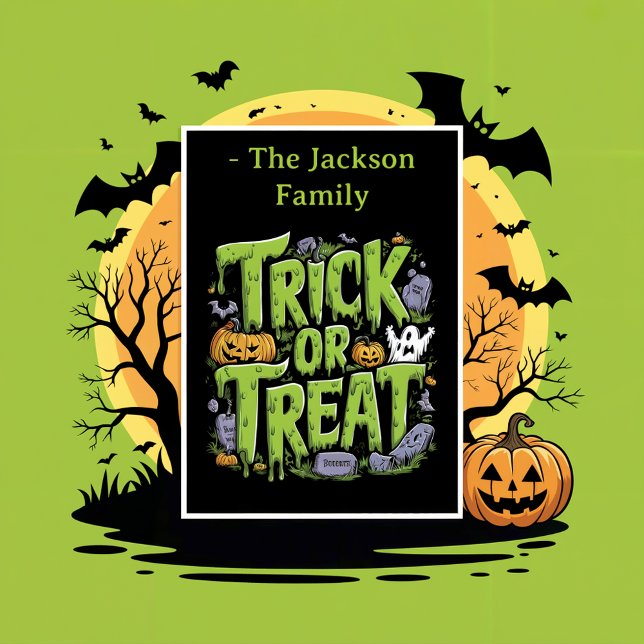 Spooky Trick or Treat Slime Halloween Party — Flat (Creator Uploaded)