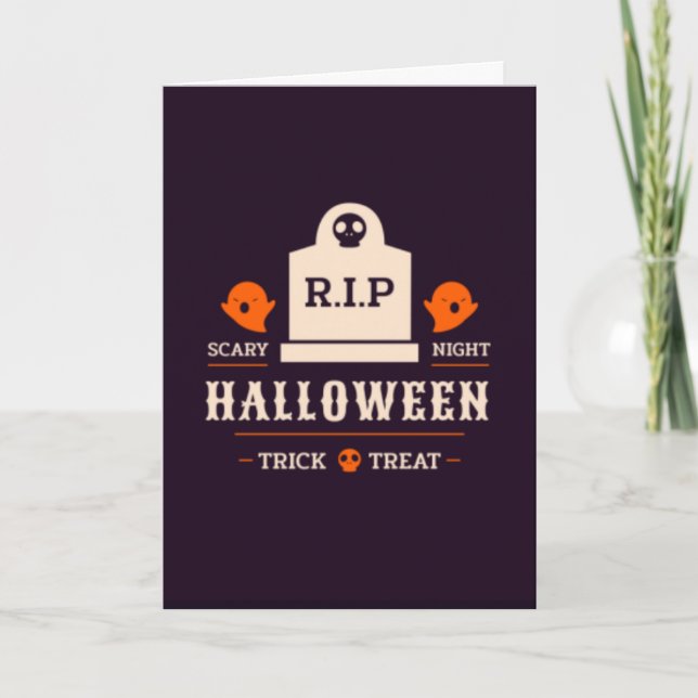 Spooky Trick & Treat Halloween Card (Front)