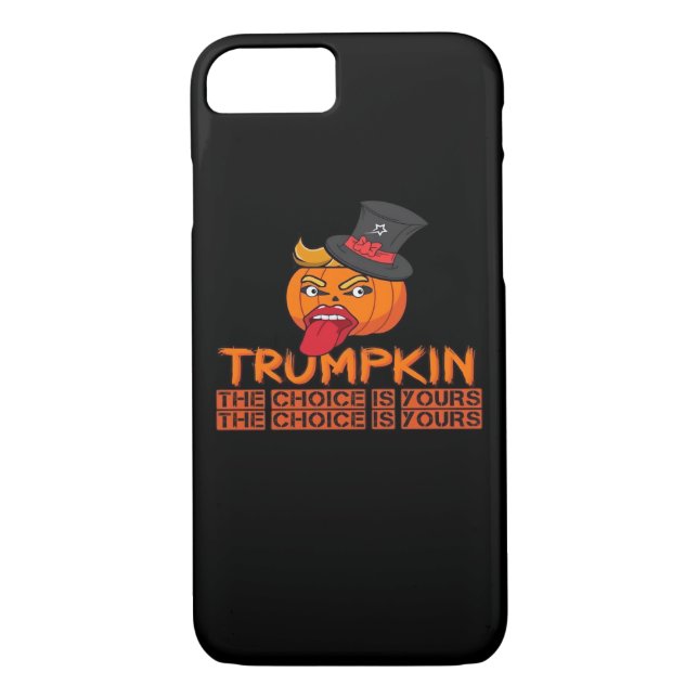 Spooky Trumpkin Halloween Top Hat & Tongue Out– Is Case-Mate iPhone Case (Back)