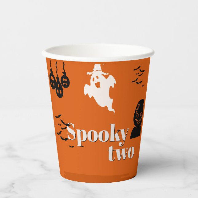 Spooky Two Birthday PAPER CUPS (Front)