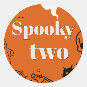 SPOOKY TWO BIRTHDAY STICKERS