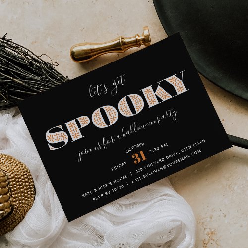 Spooky Type  Halloween Party Invitation
