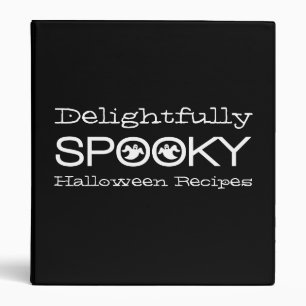 Spooky Typography Binder (1 inch), Black & White