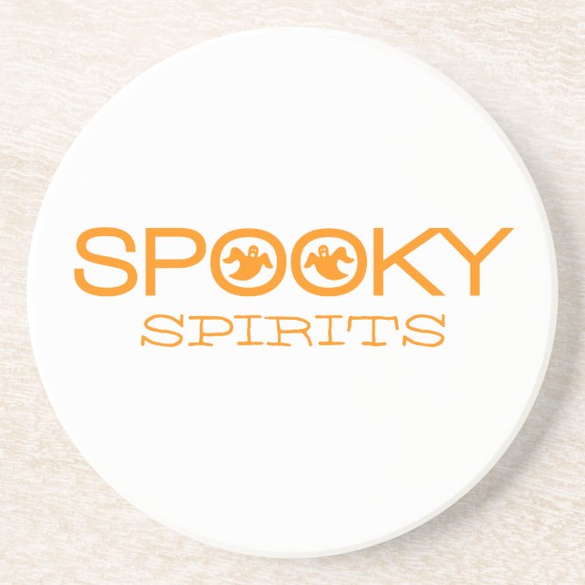 Spooky Typography Halloween Coaster (Front)