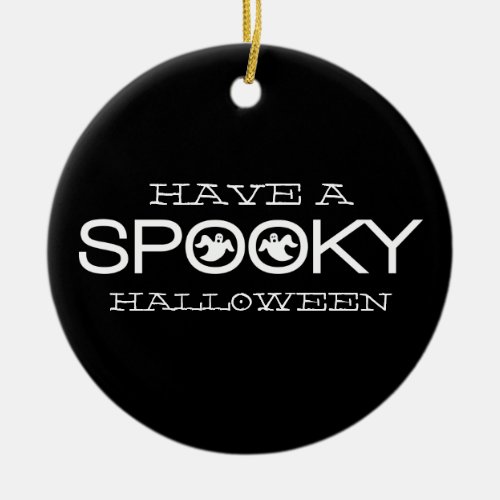 Spooky Typography Halloween Ornament