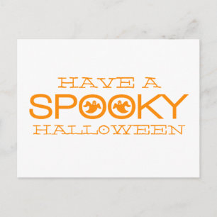 Spooky Typography Halloween Postcard