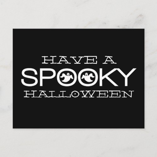 Spooky Typography Halloween Postcard