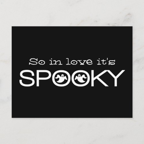 Spooky Typography Halloween Save the Date Postcard