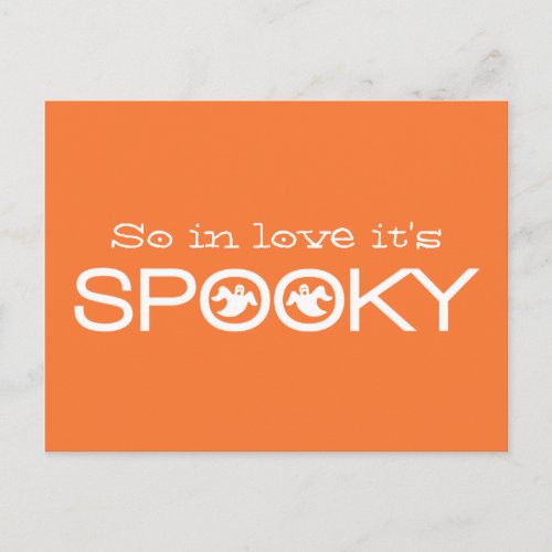 Spooky Typography Halloween Save the Date Postcard
