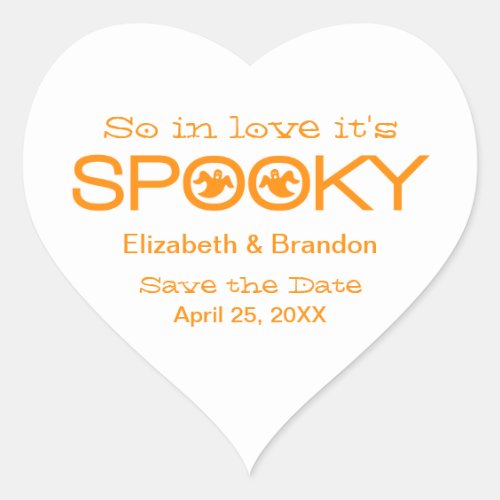 Spooky Typography Halloween Save the Date Stickers