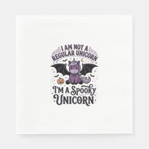 Spooky Unicorn Halloween Vintage Engraving Shirt_1 Napkins