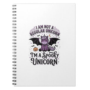 Spooky Unicorn Halloween Vintage Engraving Shirt_1 Notebook