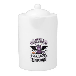 Spooky Unicorn Halloween Vintage Engraving Shirt_1 Teapot