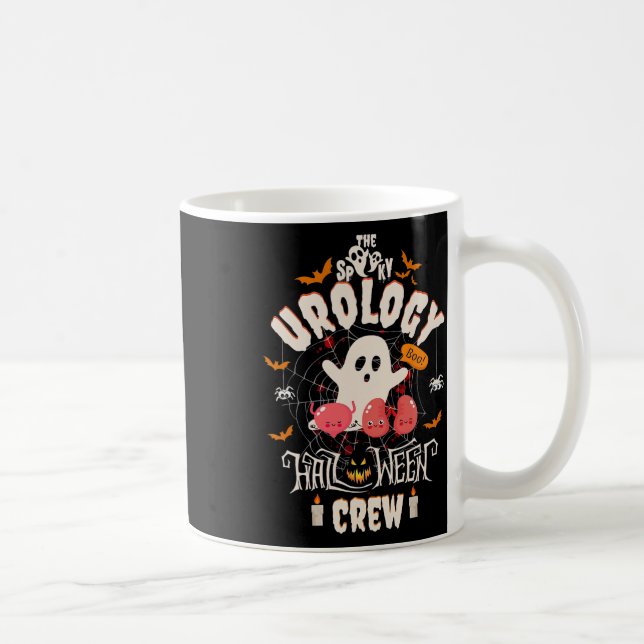 Spooky Urology Halloween Crew Cute Ghost Nurse Stu Coffee Mug (Right)