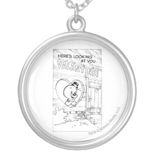 Spooky Valentine Silver Plated Necklace