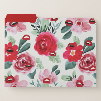 Spooky Vamp Floral File Folders