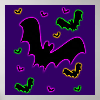 Spooky Vampire Bats Poster
