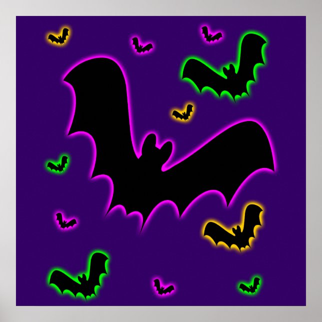Spooky Vampire Bats Poster (Front)