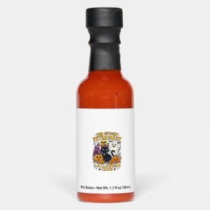 Spooky Veterinary Halloween Crew Black Cat Ghost P Hot Sauces