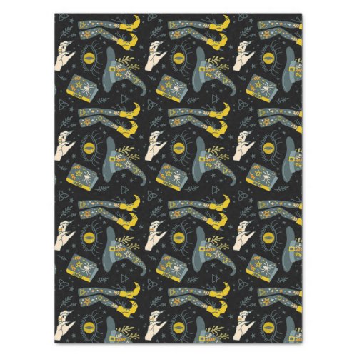 Spooky vibe colorful halloween symbols pattern tissue paper