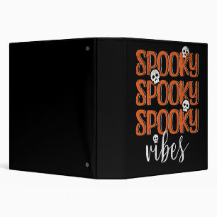 Spooky vibes 3 ring binder